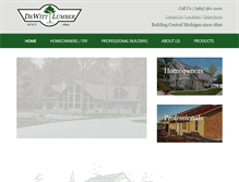 Tablet Screenshot of dewittlumber.com